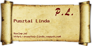 Pusztai Linda névjegykártya